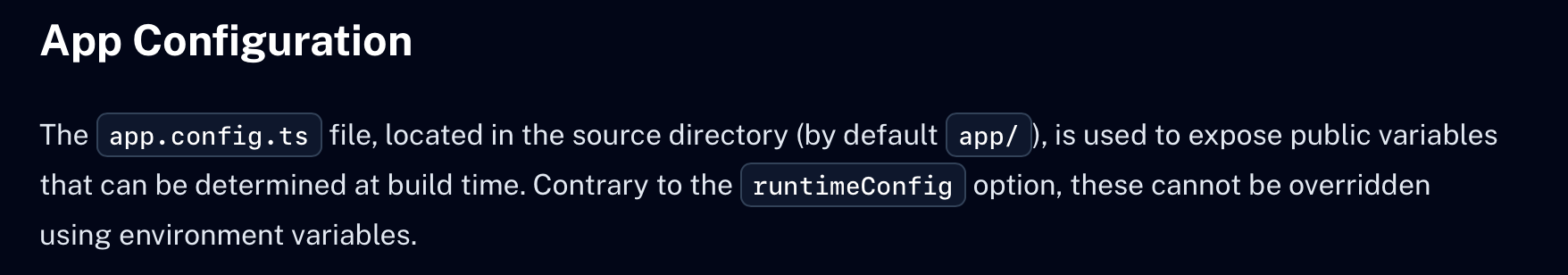 App Config指南